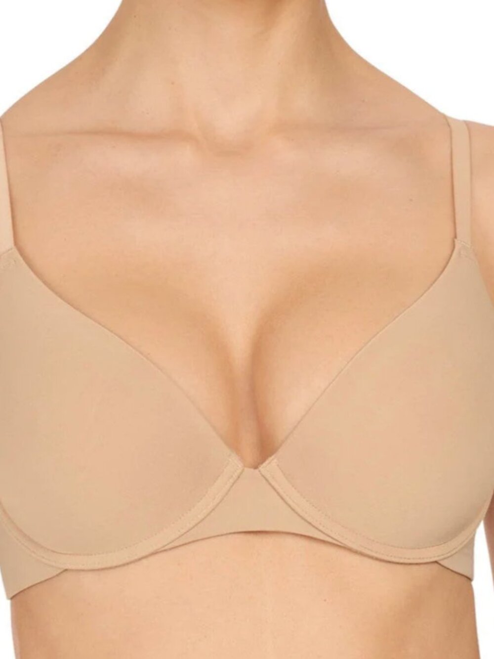 Natori Minimal Push-Up Convertible T-Shirt Bra 727229 Beige/Cafe New Size 34DD